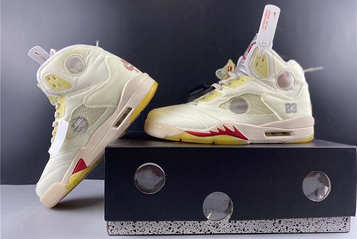 Air Jordan 5 xoff white 3M REFLECTIVE