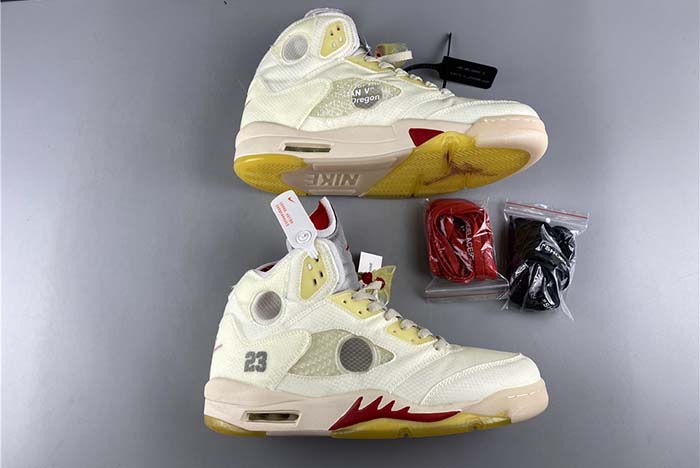 Air Jordan 5 xoff white 3M REFLECTIVE