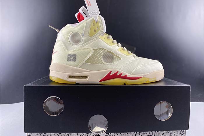 Air Jordan 5 xoff white 3M REFLECTIVE