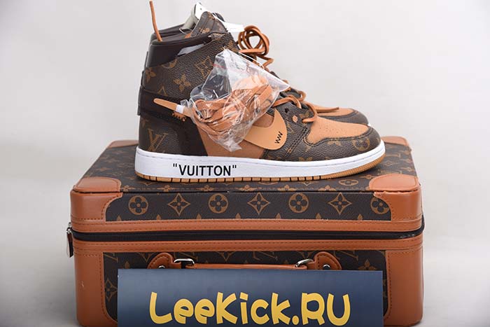 l**is V*t*n x off-white x air jordan 1 customs mens aq0818-202