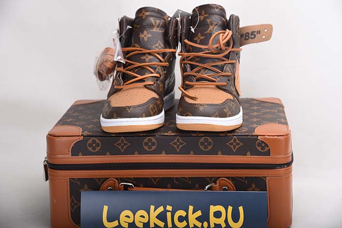l**is V*t*n x off-white x air jordan 1 customs mens aq0818-202