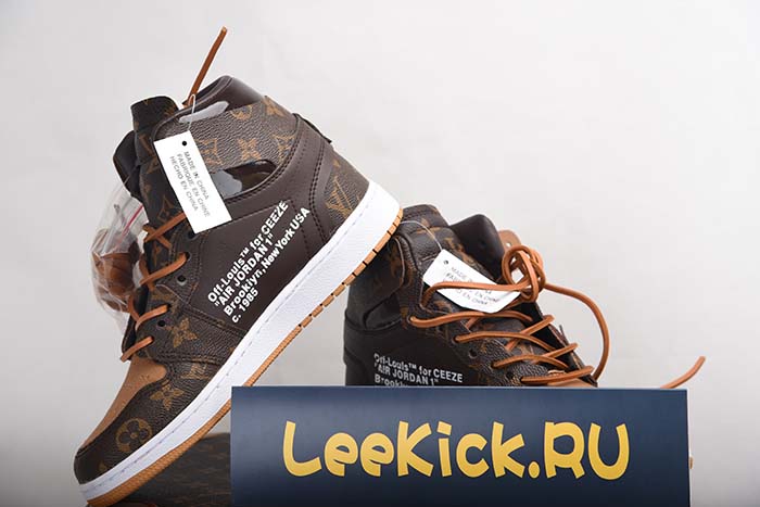 l**is V*t*n x off-white x air jordan 1 customs mens aq0818-202
