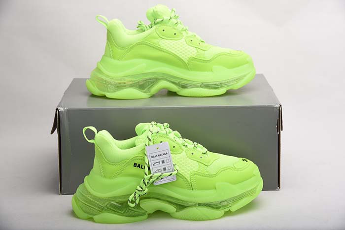 Ba*len*cia*ga triple s trainers clear sole fllo yellow 541624 w09o1 9002