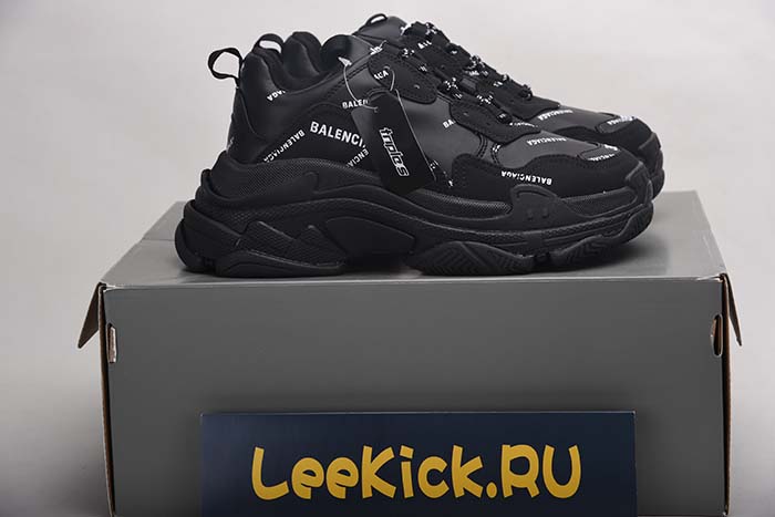 Ba*len*cia*ga triple s trainers black letters 541624 w09o1 9013