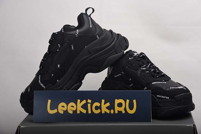 Ba*len*cia*ga triple s trainers black letters 541624 w09o1 9013