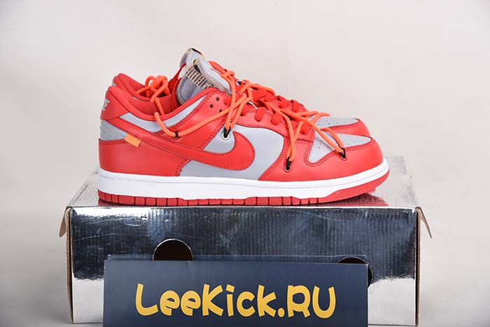 NIKE DUNK LOW OFF-WHITE UNIVERSITY RED - CT0856-600