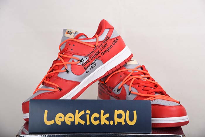 NIKE DUNK LOW OFF-WHITE UNIVERSITY RED - CT0856-600