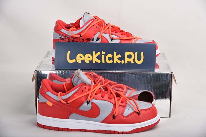 NIKE DUNK LOW OFF-WHITE UNIVERSITY RED - CT0856-600