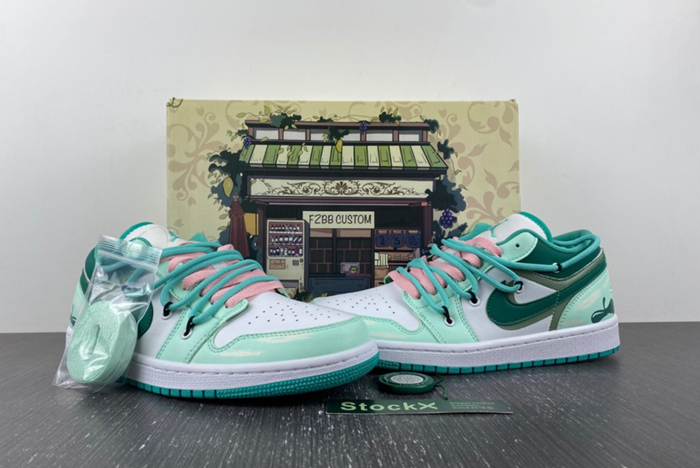 AIR JOR 1 LOW White Green DC0774-132