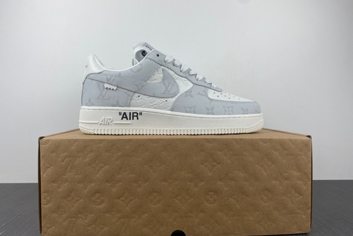 l**is V*t*n x air force 1 trainer sneaker white grey