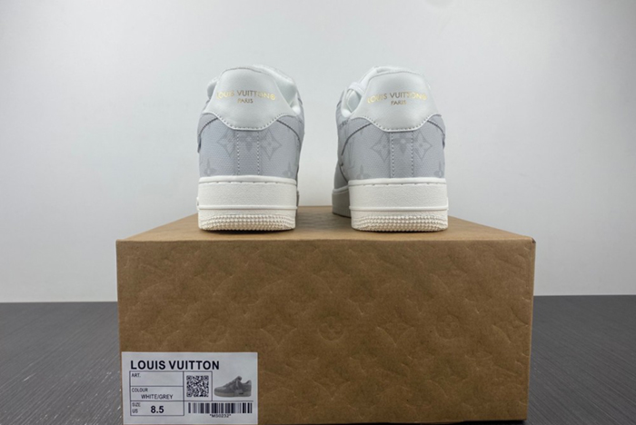l**is V*t*n x air force 1 trainer sneaker white grey