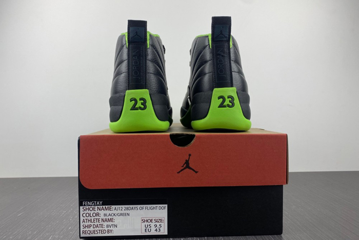 Air Jordan 12 Black Neon Green