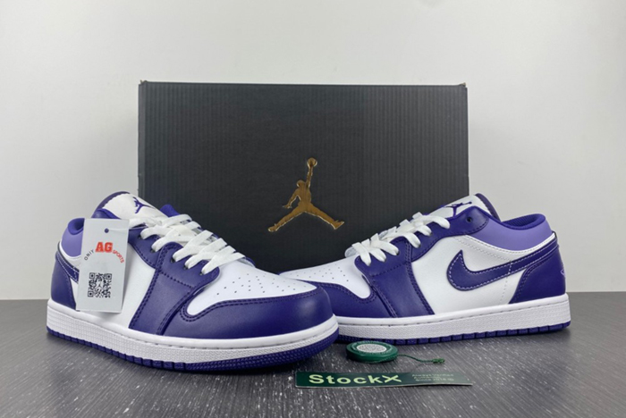 Air Jordan 1 Low Purple White 553558-515