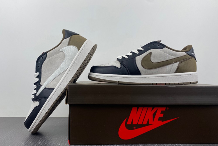 Travis Scott x Air Jordan 1 Low gray brown black