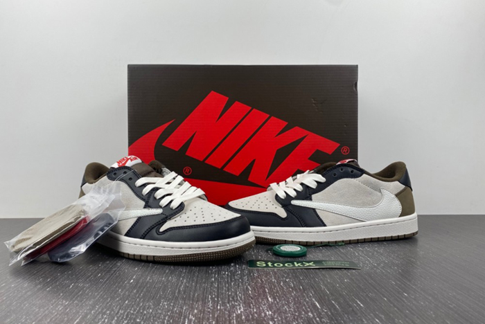 Travis Scott x Air Jordan 1 Low gray brown black