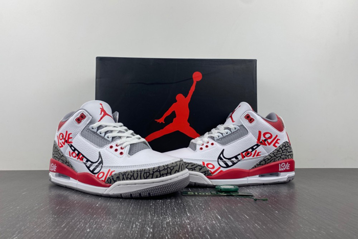 Air Jordan 3 White Gray Red DN3707-160