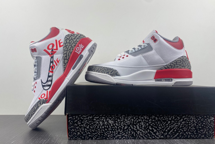 Air Jordan 3 White Gray Red DN3707-160