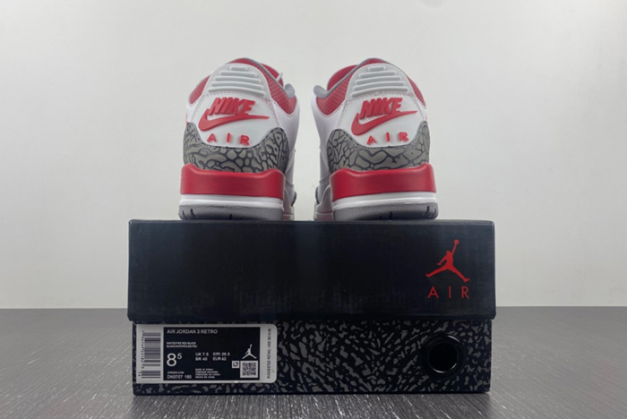 Air Jordan 3 White Gray Red DN3707-160