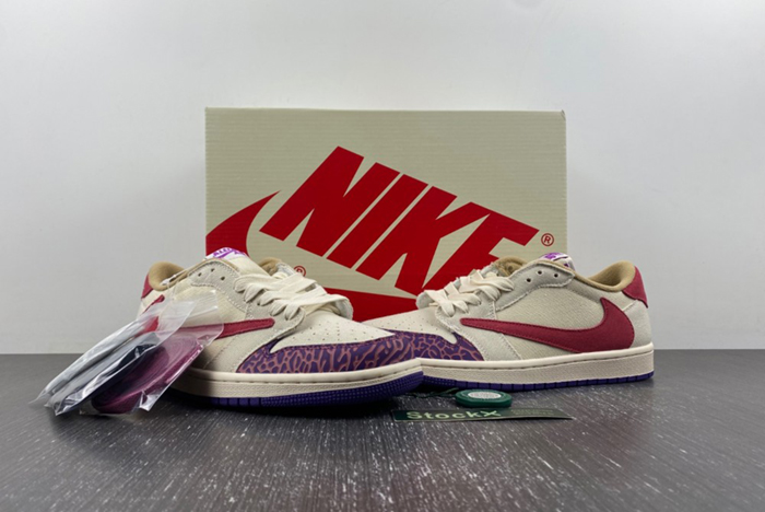 Travis Scott x Air Jordan 1 Low White Red