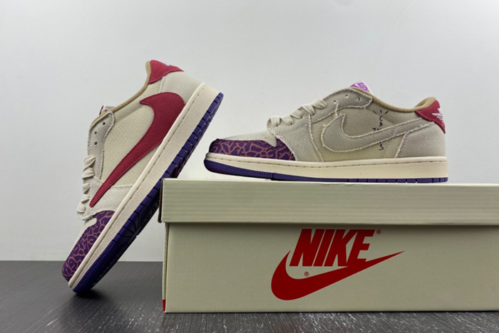 Travis Scott x Air Jordan 1 Low White Red