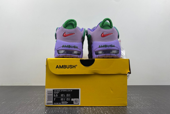 Detailed Look at the AMBUSH x Nike Air More Uptempo Low