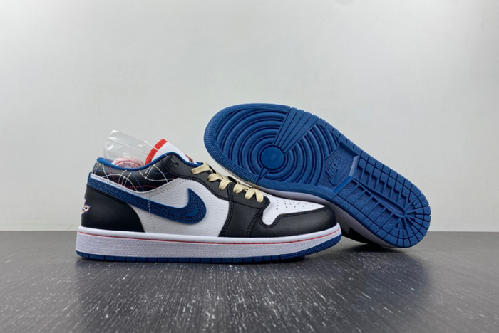 Air Jordan 1 Low SE black white blue