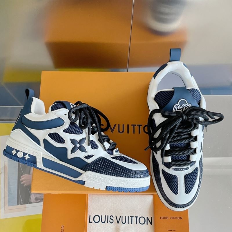 L&&V Skate Sneaker Marine White