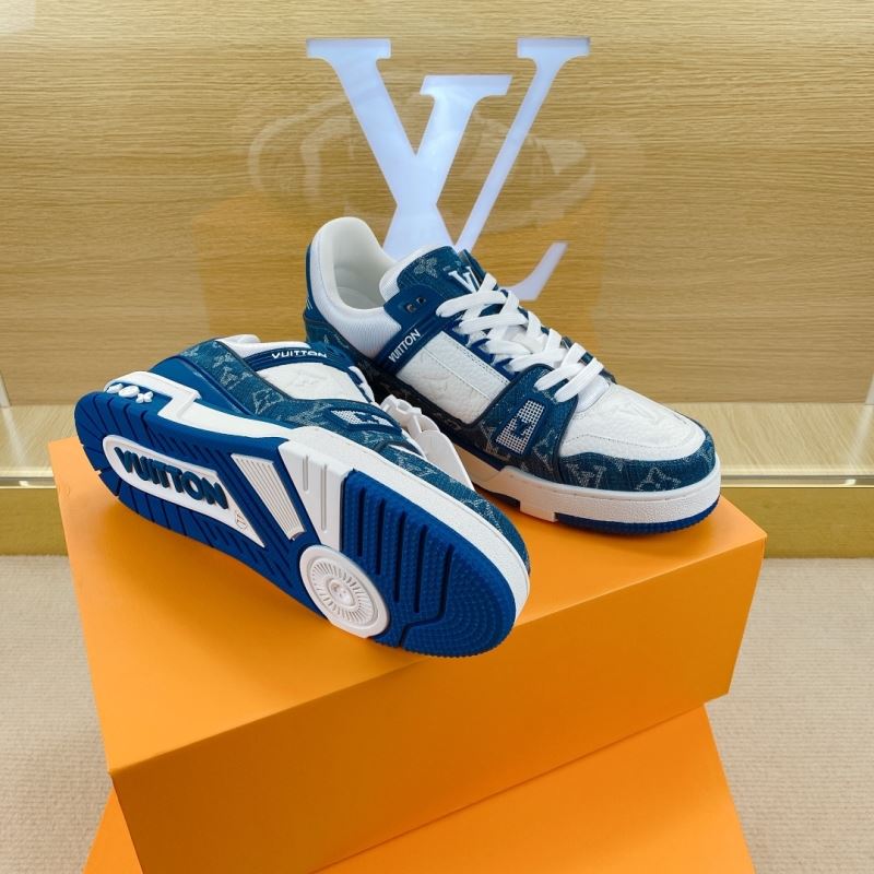 L&&V Trainer Monogram White Blue