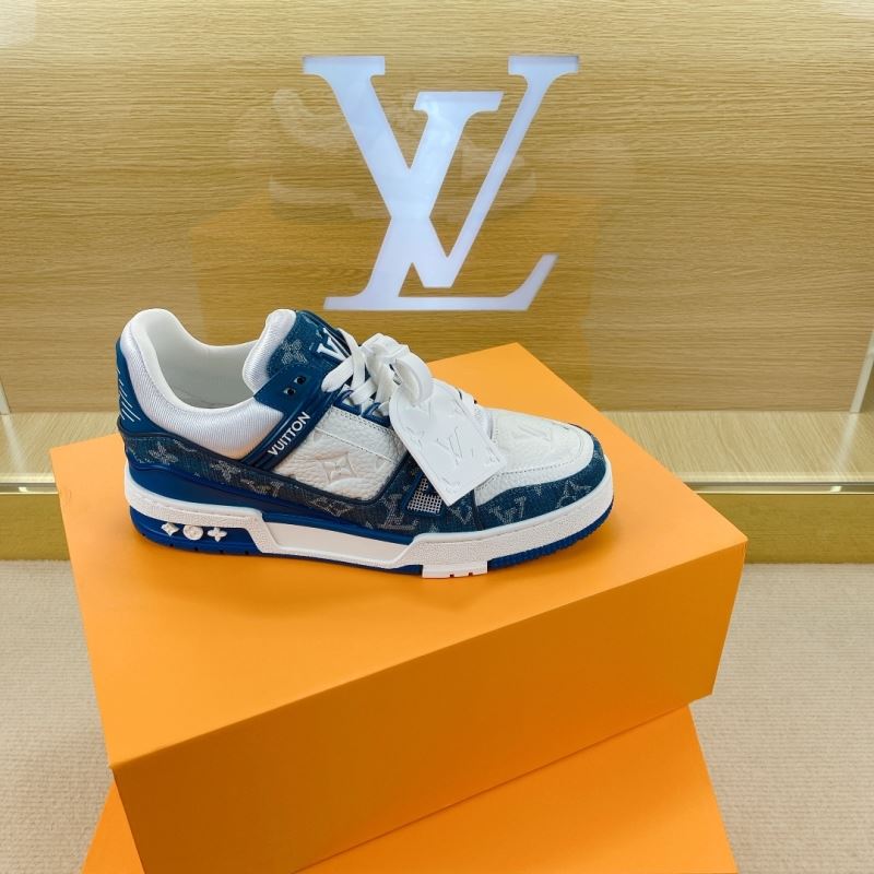 L&&V Trainer Monogram White Blue