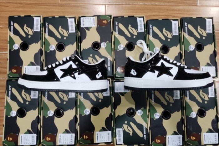 A Bathing Ape Bape Sta Low Black