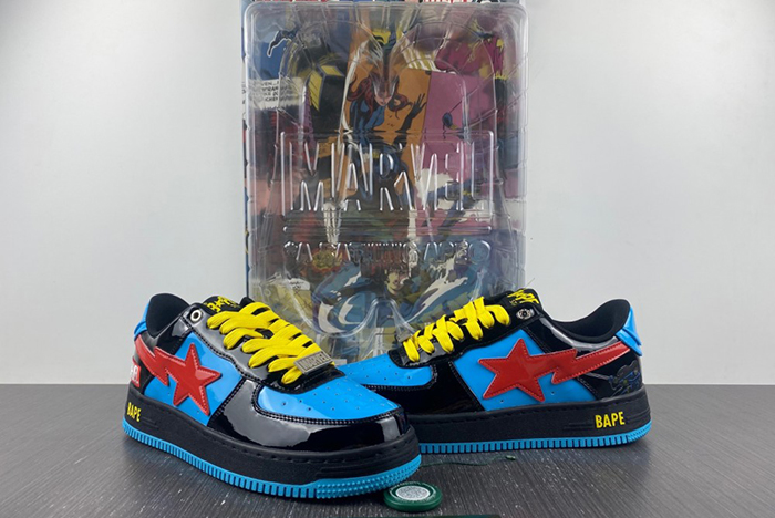 BAPE MARVEL BAPE STA BLACK YELLOW
