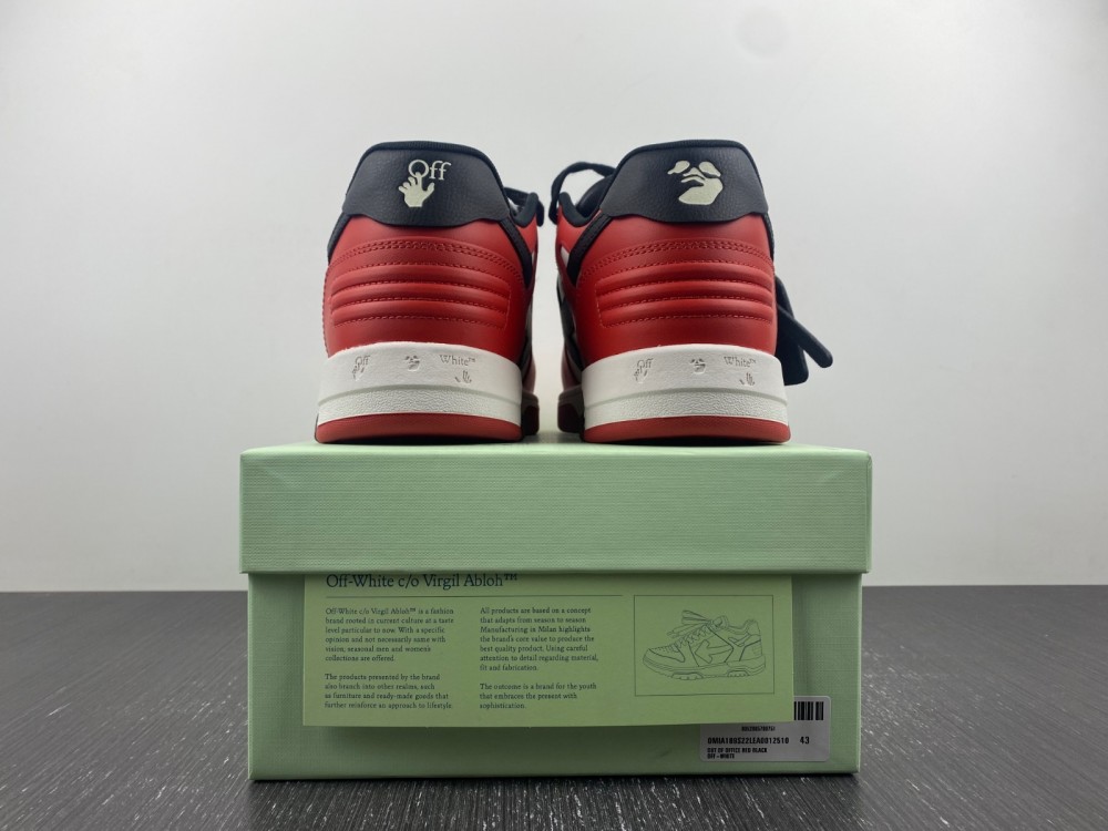 OFF-WHITE Out Of Office H red black