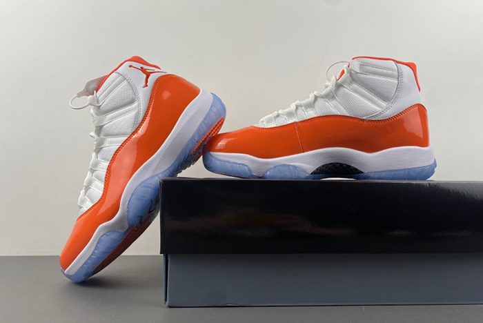 Air Jordan 11 white orange